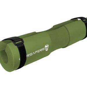 GymReapers Olive Green Foam Barbell Pad with Straps